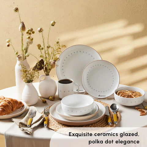 Karaca Haag 16-Piece Stoneware Dinner Set for 4 People, Multi