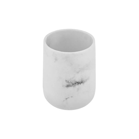 Karaca Marble Tumbler, 7cmx7cmx10cm, White