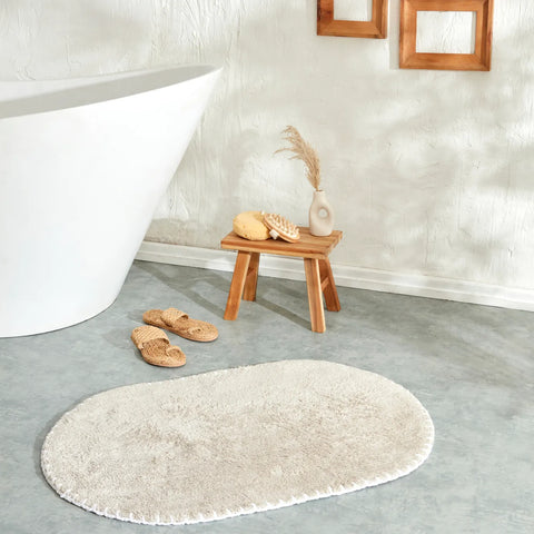 Karaca Roundie Bath Mat, 60cmx90cm, Light Grey