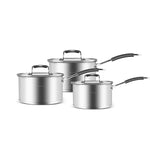 Karaca Pekka 6-Piece Stainless Steel Induction Cookware Set, Anthracite