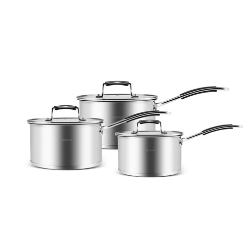 Karaca Pekka 6-Piece Stainless Steel Induction Cookware Set, Anthracite