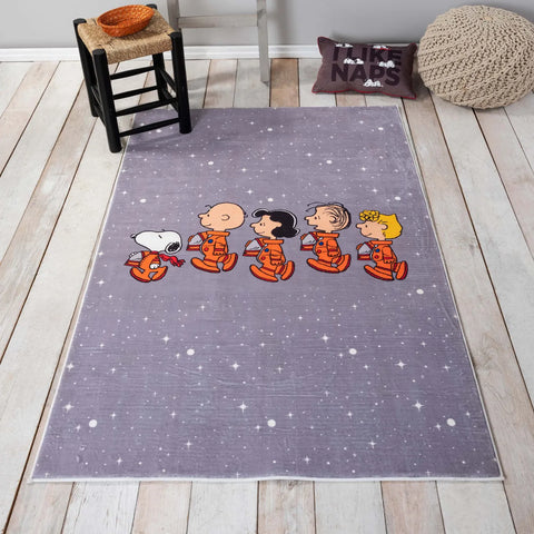 Peanuts by Karaca Home Snoopy Space Extra Soft Kids Rug, 80cmx150cm, Multi