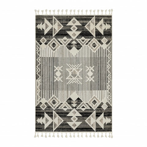 Kasmir Rugs 7/24 Scandinavian Fiyort Rug, 160cmx230cm, Black Multi