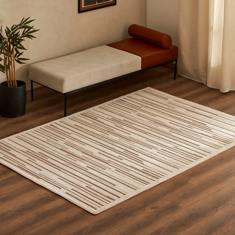 Kasmir Rugs 7/24 Scandinavian Greta Rug, 160cmx230cm, Beige