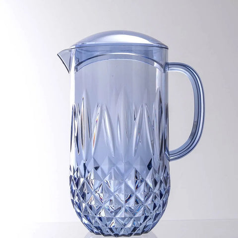 Jumbo Alesta Acrylic Pitcher with Lid, 1.6L, Transparent Blue