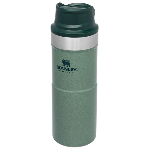 Stanley Trigger Action Stainless Steel Flask, 0.47L, Hammertone Green