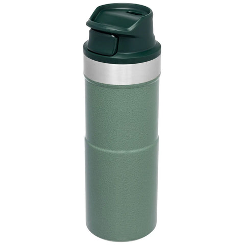 Stanley Trigger Action Stainless Steel Flask, 0.47L, Hammertone Green