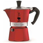 Bialetti Moka Express Hob Espresso Coffee Maker, 3 Cups, Red