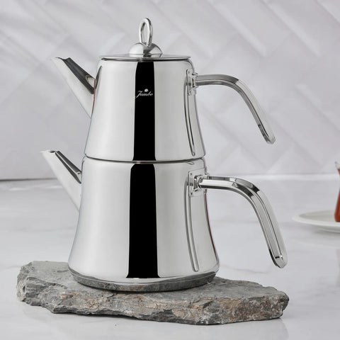 Jumbo Stream Teapot Set, Silver