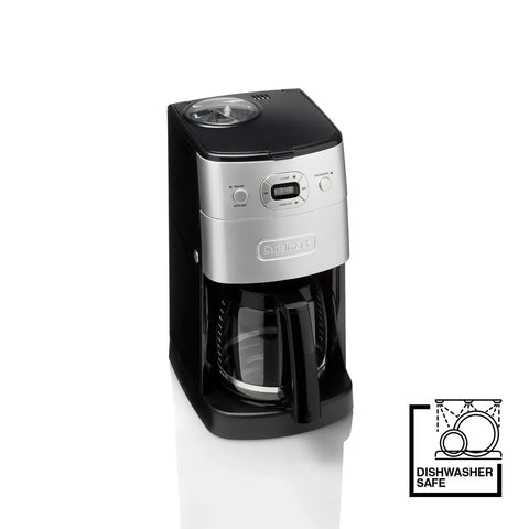 Cuisinart Grind & Brew Automatic Filter Coffee Machine, , 1000 W, Silver Black