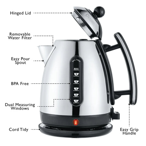 Dualit Jug Kettle, 1.5L, Black Trim