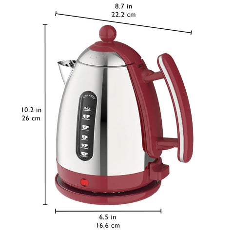 Dualit Lite Jug Kettle, 1.7L, Gloss Red