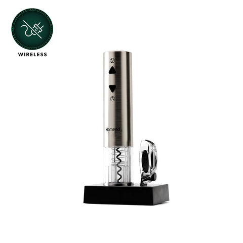 Homend WineUp 2201UK Automatic Wine Opener (Electric Corkscrew), Silver