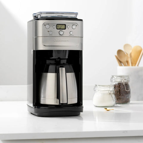 Cuisinart Professional Grind & Brew Plus Filter Coffee Machine, 1L, 1000 W, Silver Black