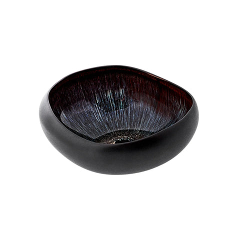 Karaca Galactic 2 Piece Reactive Glaze Cereal/Soup Bowl Set for 2 People, 350ml, Black