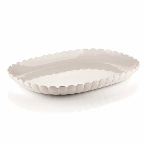 Guzzini Tiffany Serving Platter, Large, Cream