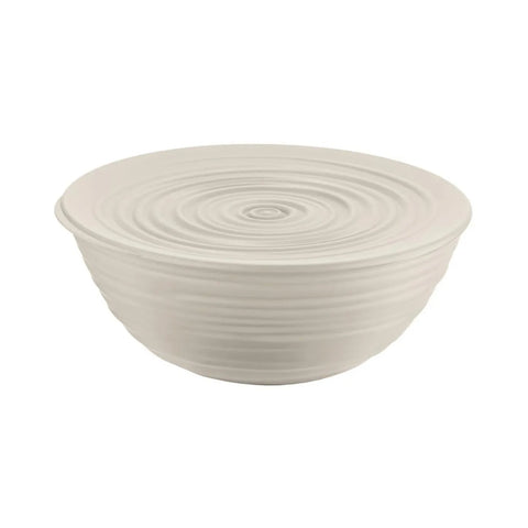 Guzzini Tierra Salad Bowl with Lid, XLarge, Cream