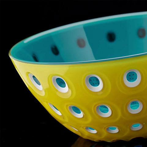 Guzzini Le Murrine Salad Bowl, 25cmx11cm, Yellow Multi