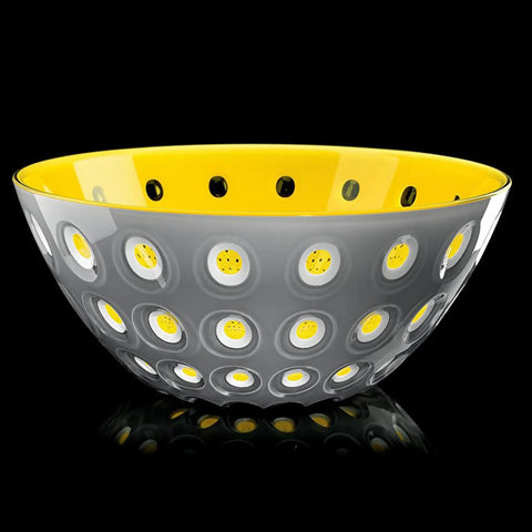 Guzzini Le Murrine Salad Bowl, 25cmx11cm, Yellow Grey