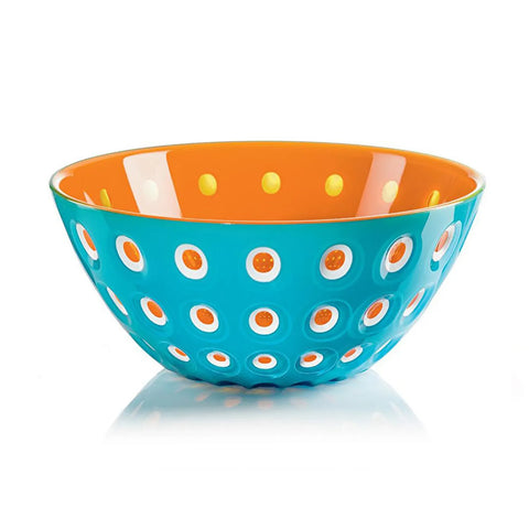 Guzzini Le Murrine Salad Bowl, 25cmx11cm, Blue Orange