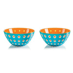 Guzzini Le Murrine 2 Piece Cereal/Soup Bowl Set, 12.5cmx5.6cm, Blue Orange