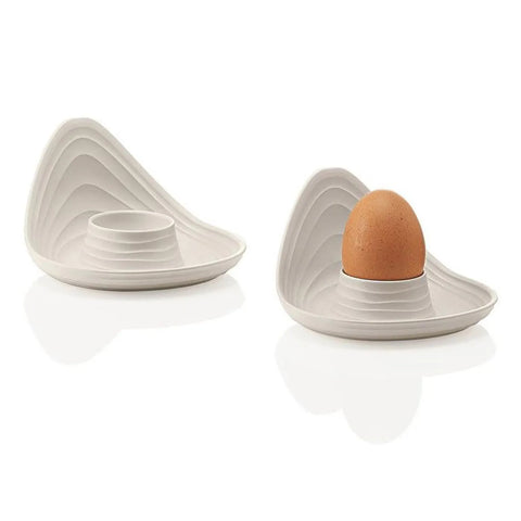 Guzzini Tierra 2 Piece Egg Cup Set, Light Cream