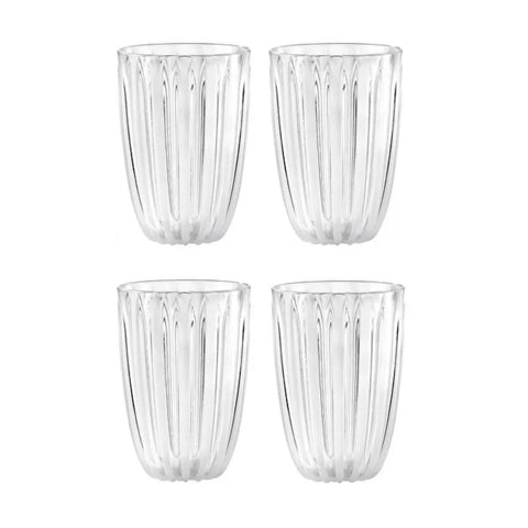 Guzzini Dolce Vita 4 Piece Highball Glass Set, 470ml, White