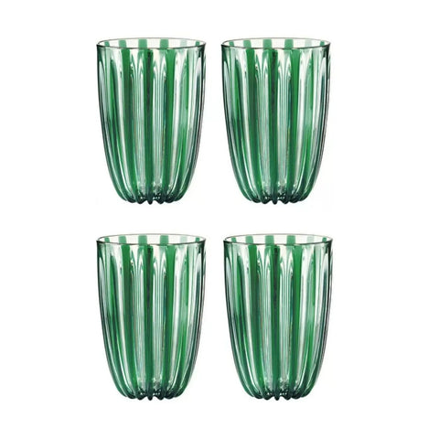 Guzzini Dolce Vita 4 Piece Highball Glass Set, 470ml, Green