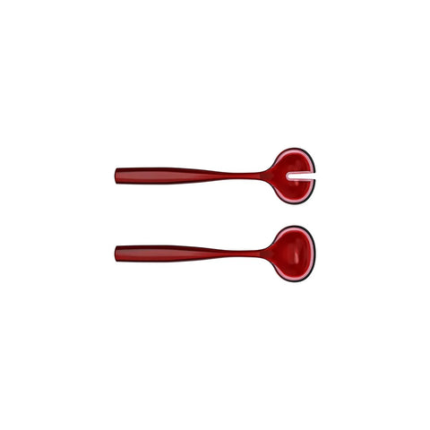 Guzzini Dolce Vita 2 Piece Salad Servers, 28cm, Red 