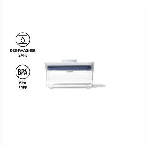 Oxo Rectangle POP Container, Small 0.6L, White Transparent