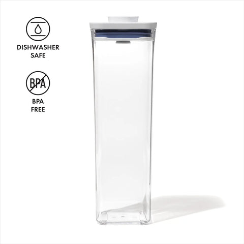 Oxo Square Tall POP Container, Small, 2.1L, White Transparent