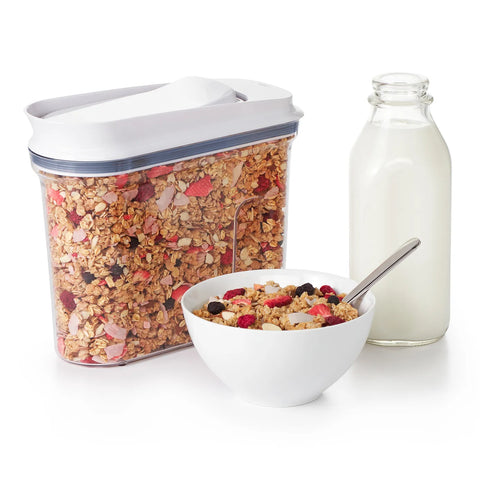 Oxo POP Cereal Dispenser, Small, 2.5Qt, White Transparent