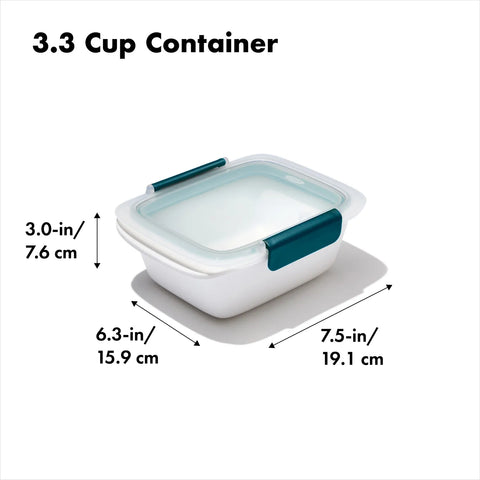 Oxo Prep & Go Container, 3.3 Cup, White Multi