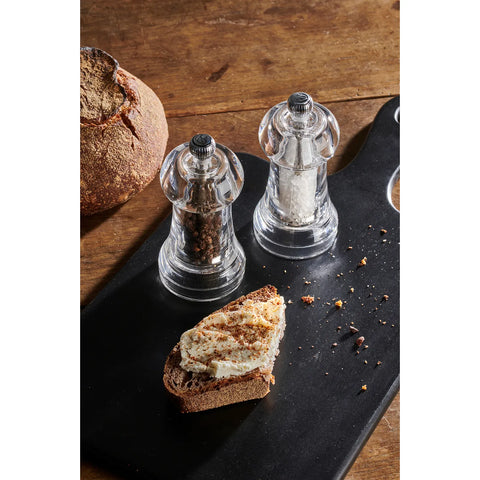 Peugeot Toul 2 Piece Salt and Pepper Grinder, 11cm, Transparent