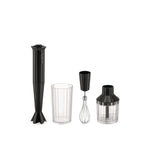 Alessi Plissé Hand Blender Set, 34cmx7cm, Black