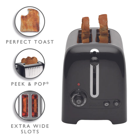 Dualit Silver Black Sandwich Toaster, 1100W