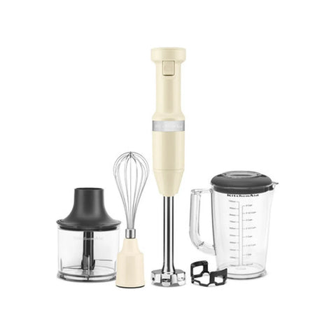 KitchenAid Hand Blender with Accessories, 1L Bottle, 180W, Almond Cream