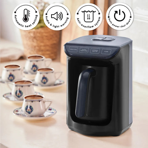 Hatır Köz Turkish Coffee Maker, 550W, Shiny Black