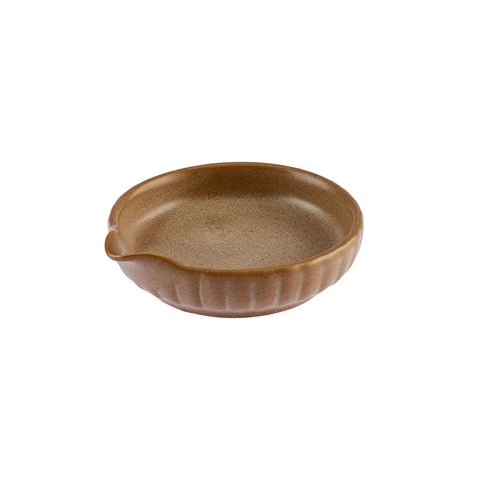 Karaca Vintage Stoneware Sauce Bowl, 8cm, Brown