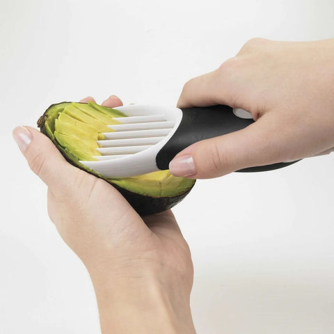 Oxo 3-In-1 Avocado Slicer, 19cmx5.7cmx2.5cm, White Black