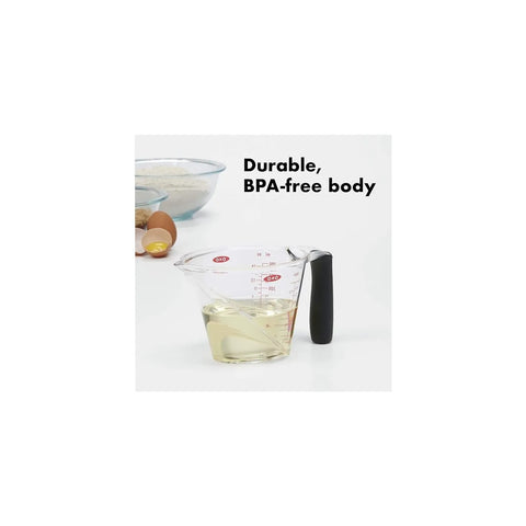 Oxo Angled Measuring Cup, 250ml, Transparent Black