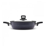 Karaca BioDiamond Powerful Plus Shallow Casserole with Lid, 30cm, Black