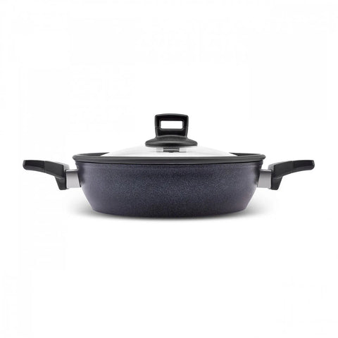 Karaca BioDiamond Powerful Plus Shallow Casserole with Lid, 30cm, Black