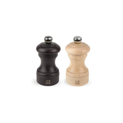 Peugeot Bistro 2 Piece Salt and Pepper Grinder, 10cm, Chocolate Wood