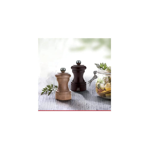 Peugeot Bistro 2 Piece Salt and Pepper Grinder, 10cm, Chocolate Wood