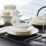 Karaca Esbelto 56-Piece Bone China Dinner Set for 12 People, Gold