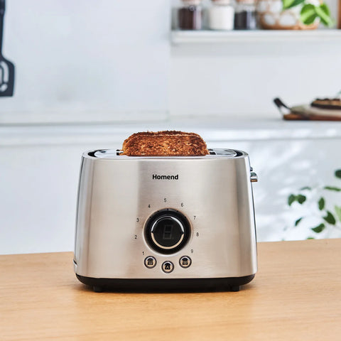 Homend Breadfast 1502 Toaster, Silver Black