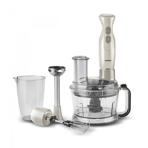 Karaca Pro-Multimax 6 in 1 Food Processor, 2000W, Iconic Beige Latte