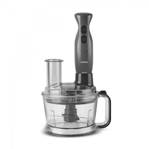 Karaca Pro-Multimax 6 in 1 Multi Purpose Food Processor, 2000W, Space Grey