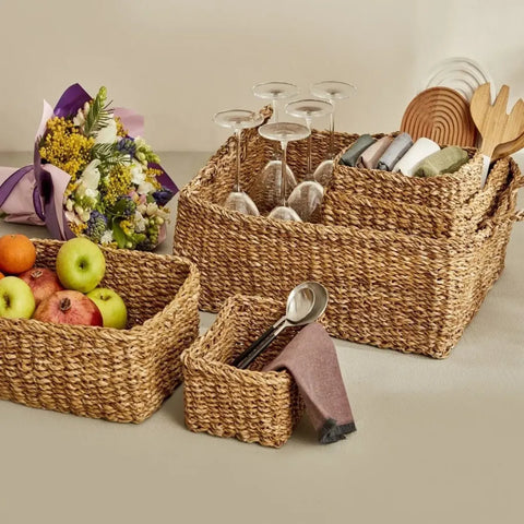 Karaca Fenix Seagrass Storage Basket Set